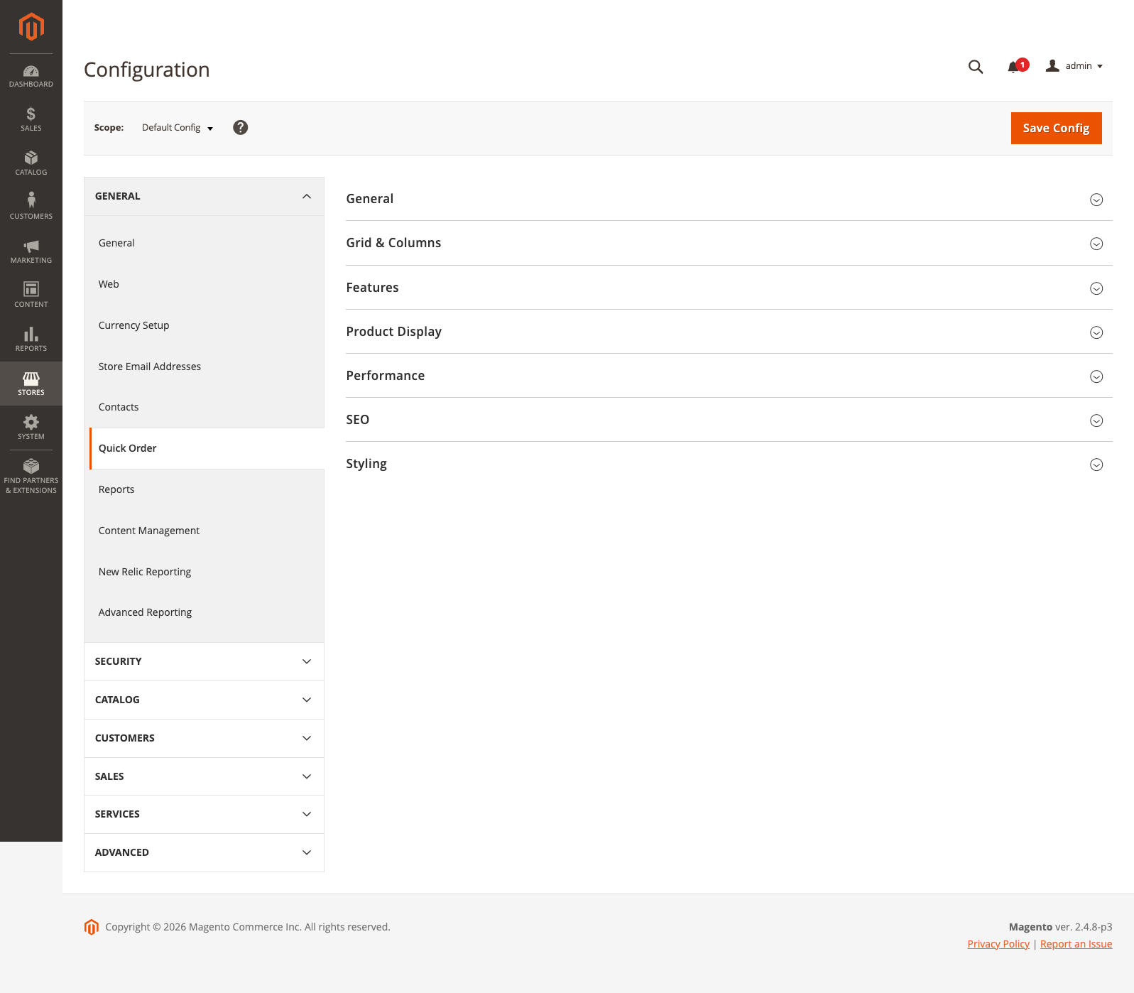 Admin Configuration Overview