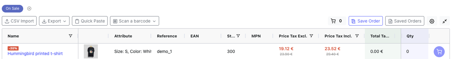 Filter pills bar with New pill in active/highlighted state, Best sellers and On sale in default state